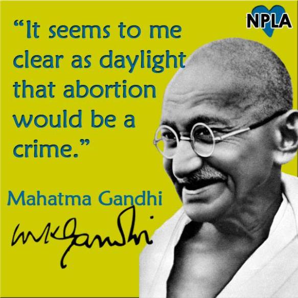 Mahatma Gandhi on abortion