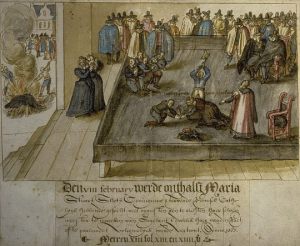 Execution of Mary, Queen of Scots at Fotheringhay Castle, 8:00am February 8, 1587.